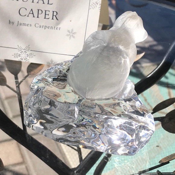 đ§¸FM Igor Carl FabergĂŠ Crystal Bear with 24k Gold Fish - Crystal Cape - Picture 14 of 16